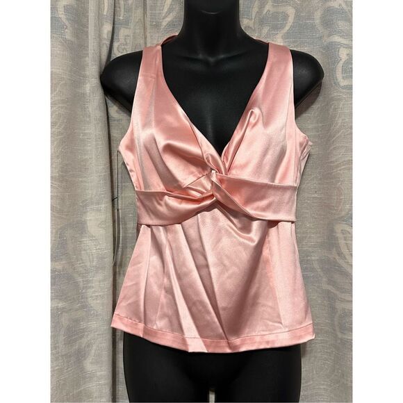 NEW WITH TAGS Etcetera Pink Silk Tank Top Blouse size 4 95% silk, 5% spandex. Cr - Picture 1 of 6